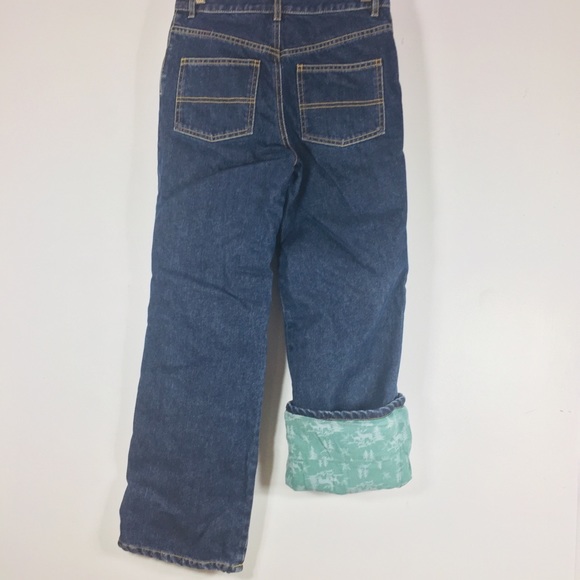 LL Bean Lined Jeans Girls 14 - Picture 3 of 8